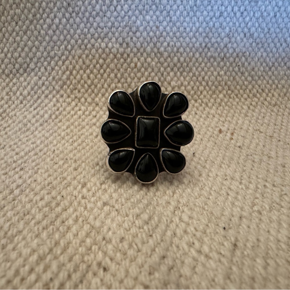 Black Onyx and Sterling Silver ring